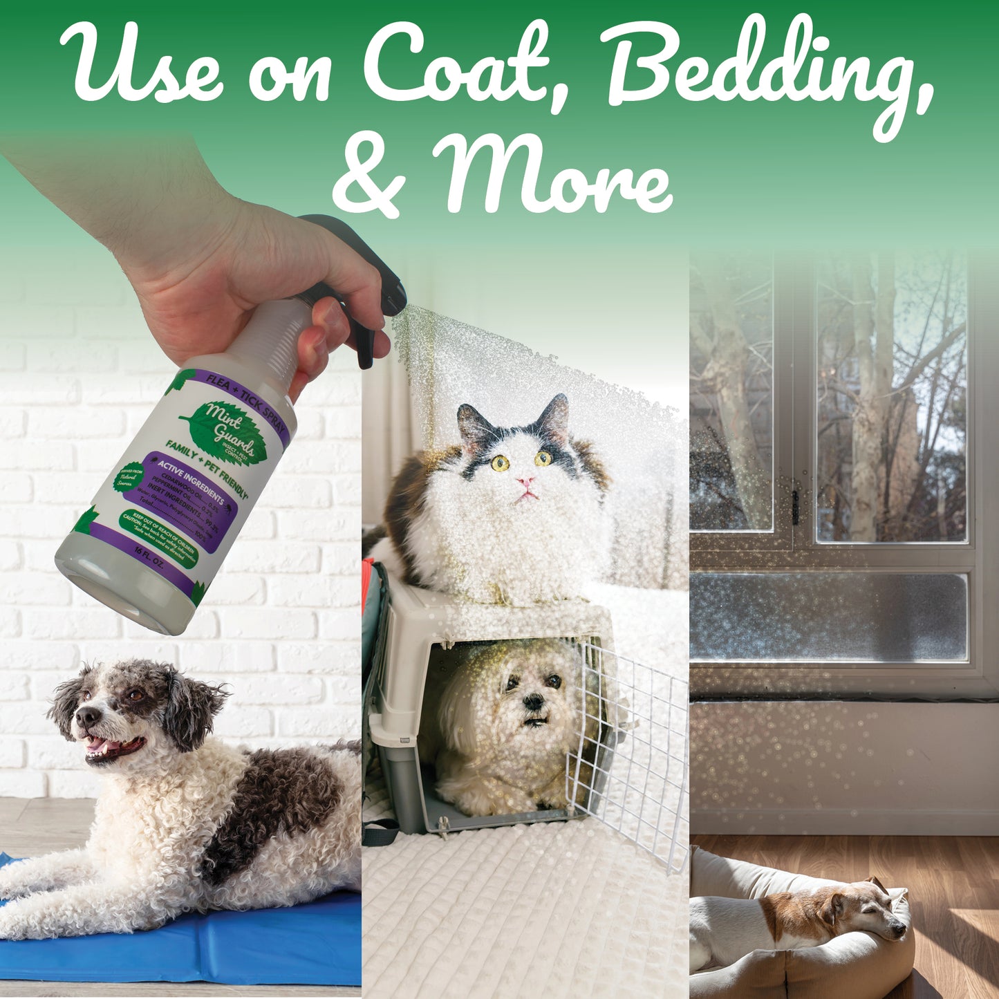 Mint Guards Flea & Tick Repellant for Dogs 16 Fl Oz Spray